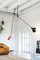 Cinquanta Black, White and Brass Suspension Lamp by Vittoriano Viganò for Astep 5