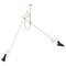 Cinquanta Black, White and Brass Suspension Lamp by Vittoriano Viganò for Astep 1