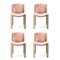 Stühle 300 aus Holz und Kvadrat Stoff von Joe Colombo, 4er Set 2