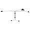 Black Five Rotating Straight Arms Wall Lamp by Serge Mouille, Image 1