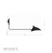 Schwarze One Rotating Straight Arm Wandlampe von Serge Mouille 10