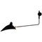 Black One Rotating Straight Arm Wall Lamp by Serge Mouille 1