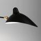 Black One Rotating Straight Arm Wall Lamp by Serge Mouille, Image 4