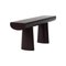 Wood Console Table with Dark Eggplant Color by Aldo Bakker 1