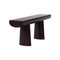 Wood Console Table with Dark Eggplant Color by Aldo Bakker, Image 1