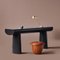 Wood Console Table with Dark Eggplant Color by Aldo Bakker 13