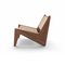 Kangaroo Low Armchairs in Wood & Woven Viennese Cane by Pierre Jeanneret for Cassina, Set of 2, Image 3