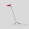 Vv Cinquanta Red and Black Floor Lamp by Vittoriano Viganò for Astep, Image 2