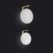 Soto Wall Lamp Alba Opaline Glass and Brass by Mariana Pellegrino for Oluce 3