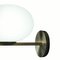 Soto Wall Lamp Alba Opaline Glass and Brass by Mariana Pellegrino for Oluce 3