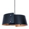 Lampe Flush Mount Glipa en Laiton Noir par Jesper Ståhl pour Konsthantverk Tyringe 9