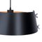 Lampe Flush Mount Glipa en Laiton Noir par Jesper Ståhl pour Konsthantverk Tyringe 5