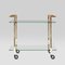 Tea Trolley Pioneer Doris T63s Brass Gloss or Clear Glass by Peter Ghyczy 4