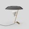 Lámpara modelo 548 de latón pulido con difusor gris de Gino Sarfatti, Imagen 11