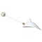 White 1 Stright Arm 2 Swivel Wall Lamp by Serge Mouille 1