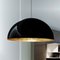 Suspension Lamp Sonora Black Outside and Gold Inside by Vico Magistretti for Oluce 2