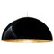 Lámpara colgante Sonora en negro y dorado de Vico Magistretti para Oluce, Imagen 1