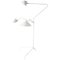 White 3 Rotating Arms Floor Lamp by Serge Mouille 1