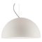 Lámparas de suspensión Sonora Medium de vidrio opalino blanco de Vico Magistretti para Oluce, Imagen 1
