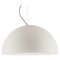 Suspension Lamps Sonora Medium White Opaline Glass by Vico Magistretti for Oluce 1