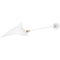 White 1 Straight Arm 2 Swivel Wall Lamp by Serge Mouille 1