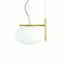 Soto Suspension Lamp Alba One Arm Brass by Mariana Pellegrino for Oluce 3