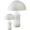 Atollo Large and Small Glass Table Lamps by Vico Magistretti for Oluce, Set of 2, Image 1