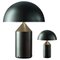 Grandes et Petites Lampes de Bureau Atollo en Bronze par Vico Magistretti pour Oluce, Set de 2 1