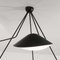 Modern Black 5 Curved Fixed Arms Spider Ceiling Lamp by Serge Mouille 7