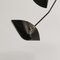 Moderne schwarze 5-armige Spider Deckenlampe von Serge Mouille 6