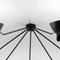 Black 7 Fixed Arms Spider Ceiling Lamp by Serge Mouille, Image 5