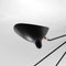 Black 7 Fixed Arms Spider Ceiling Lamp by Serge Mouille 3