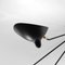 Lámpara de techo Spider en negro de 7 brazos de Serge Mouille, Imagen 3