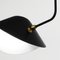 Black Curved Bibliothèque Ceiling Lamp by Serge Mouille 5