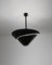 Lampada da soffitto piccola a forma di lumaca nera di Serge Mouille, Immagine 2