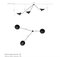 Lampada da soffitto Spider moderna nera a tre braccia di Serge Mouille, Immagine 6
