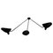 Lámpara de techo Spider moderna de 3 brazos en negro de Serge Mouille, Imagen 1