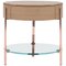 Side Table Pioneer Alice T79l Copper / Oak / Glass by Peter Gfhyczy 1