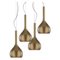 Suspension Lamp Lys Satin Gold Glazed by Angeletti E Ruzza for Oluce, Set of 4, Image 1