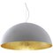 Suspension Lamp Sonora White Outside and Gold Inside by Vico Magistretti for Oluce 1