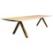 Large Laminated Aluminium 360 B Table with Wood Legs by Konstantin Grcic 1