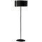 Black Metal Nendo Floor Lamp with Switch from Oluce, Image 1