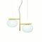 Alba Soto Suspension Lamp with Double Arm Brass by Mariana Pellegrino for Oluce 3