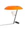 Modell 548 Tischlampe aus brüniertem Messing mit orangenem Schirm von Gino Sarfatti 11