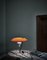 Modell 548 Tischlampe aus brüniertem Messing mit orangenem Schirm von Gino Sarfatti 6
