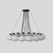 Model 2109/16/20 Chandelier with Black Structure by Gino Sarfatti 2