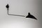 Lámpara de pared Mid-Century moderna en negro con brazo giratorio recto de Serge Mouille, Imagen 2