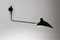 Mid-Century Modern Black Wall Lamp with One Rotating Straight Arm by Serge Mouille 2