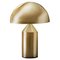 Small Metal Satin & Gold Atollo Table Lamp by Vico Magistretti for Oluce 1