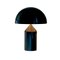 Grandes et Petites Lampes de Bureau Atollo Noires par pour Oluce, Set de 2 3